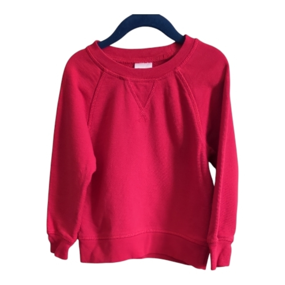 Hanna Andersson Bright Basics Sweatshirt Cotton French Terry Knit Red Size 3T‎